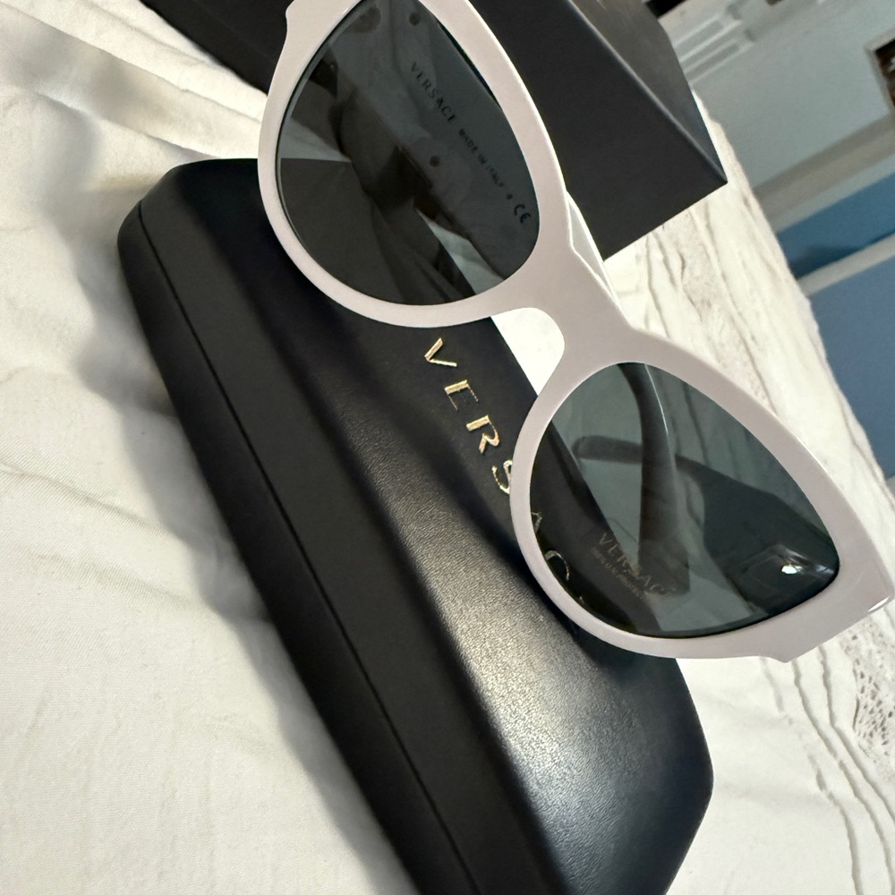 Authentic Versace Women's Sunglasses in White and Black